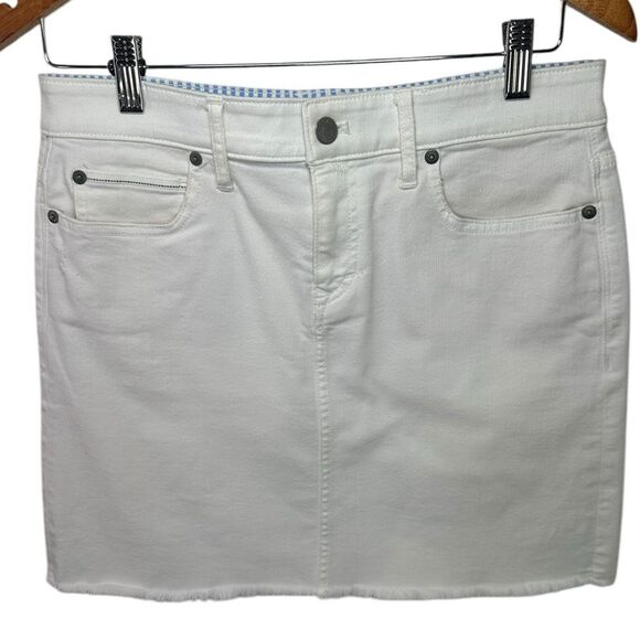 Vineyard Vines White Denim Skirt Size 4 - Picture 3 of 11